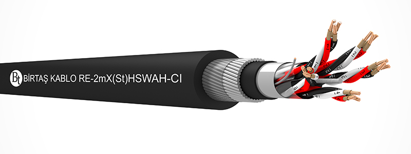 RE-m2X(St)HSWAH-CI   90°C / 500 V Cu/MT-XLPE-OSCR-LSZH-SWA-LSZH-MT
